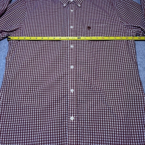 Brooks Brothers Red Fleece Men's XL Red White Check Button Up Shirt Preppy - Picture 8 of 10